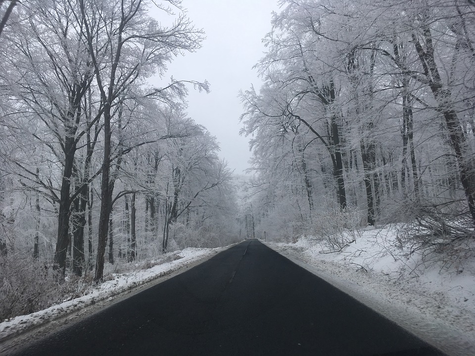 jízda v zimě
